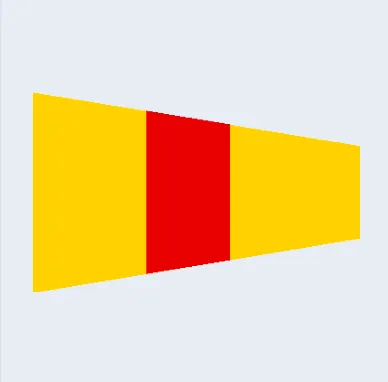 ICS Numeral Pennants - Standard Triangular 1100mm L x 900mm W (#0)