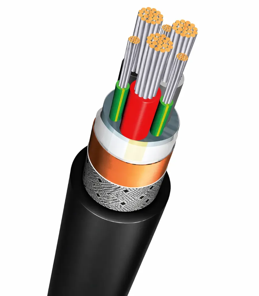 CJ86/SC-VFDCLASS 5 0.6/1KV 3X2.5+3E Marine and Offshore VFD Cable - Green / Yellow Earth, E=2.5