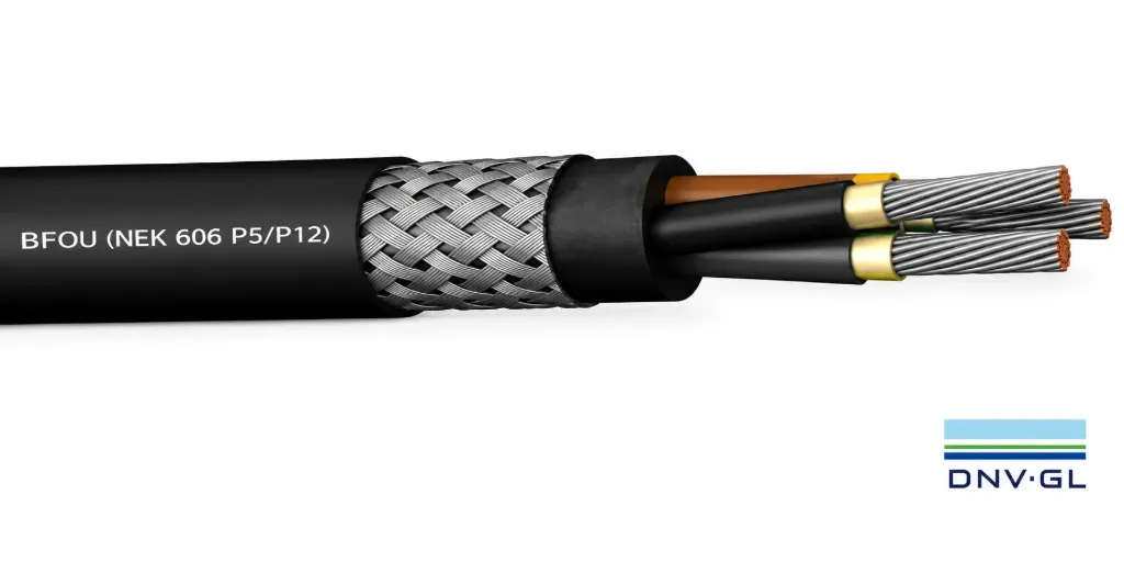 BFOU Offshore Cable, Black, P5/P12/P105, NEK 606 Mud Resistant, DNV Class 5 Approved