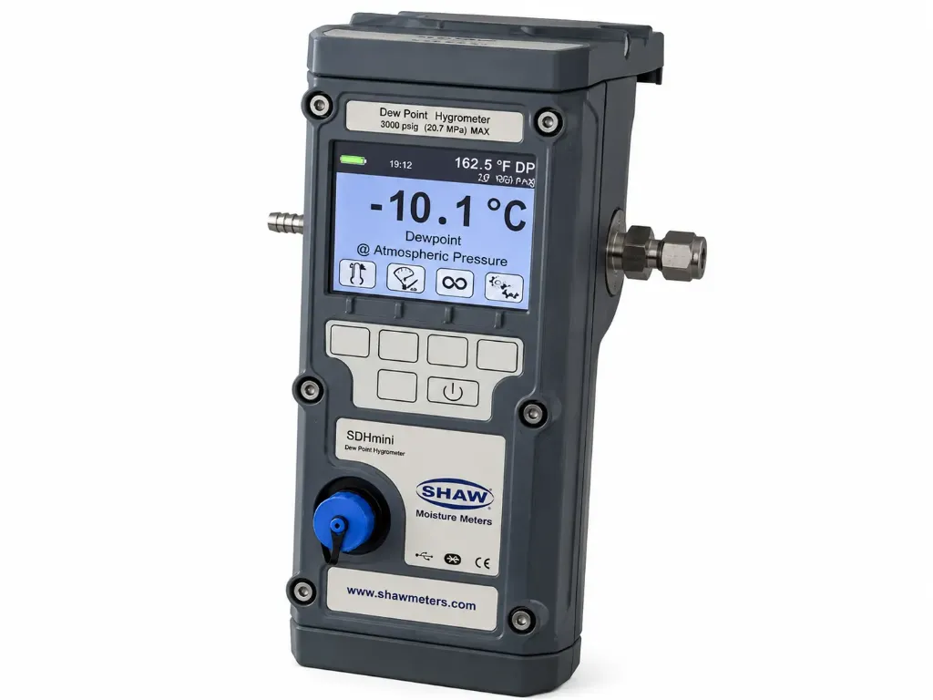 [SDHmini-L-G-4-AU] Shaw Portable Dewpoint Hygrometer - SDHmini - Logging Type / Range G / 1/4" Inlet Connection