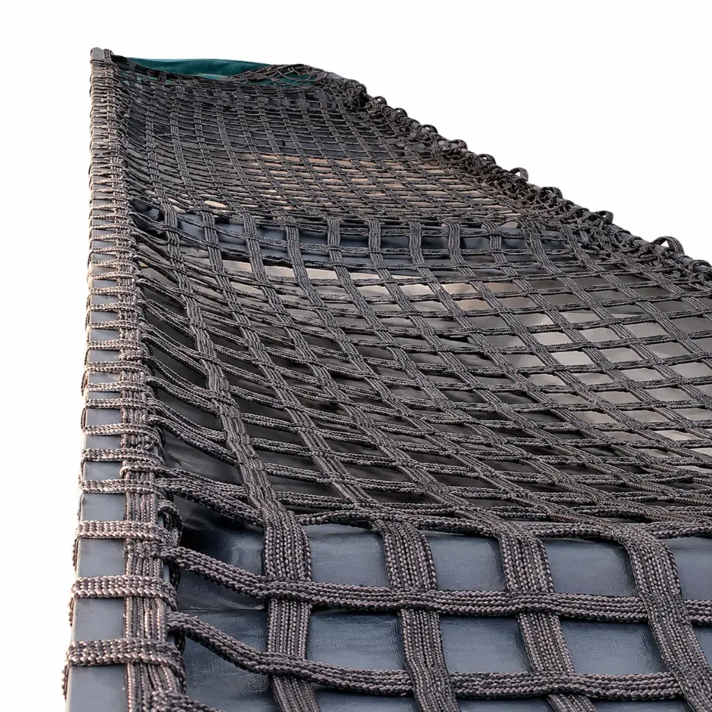PTR Holland Cargo Safety Net 4.0m x 4.0m – 16mm Perimeter Rope, 12mm Mesh Rope, 200mm Mesh, 4 x 4m Corner Tails