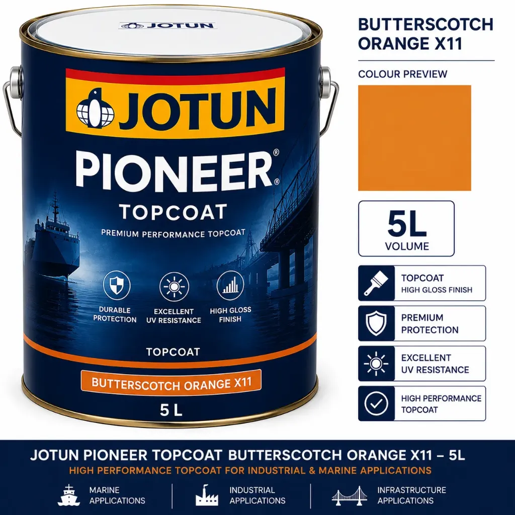 Jotun Pioneer Topcoat Butterscotch Orange X11 – 5L