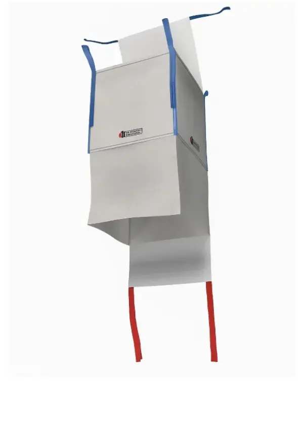 1T Bulk Bag – Full Drop Bottom Discharge Flap, 110 x 110 x 110 cm