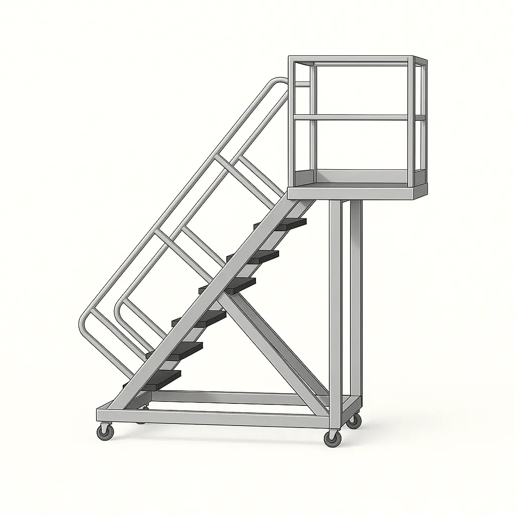 Mobile Work Cantilever Platform Ladder 2.8m