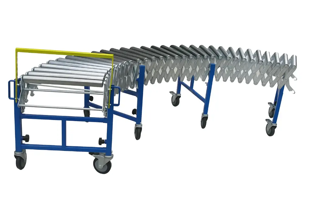 130kg Heavy Duty Steel Wheel Expandable Conveyor