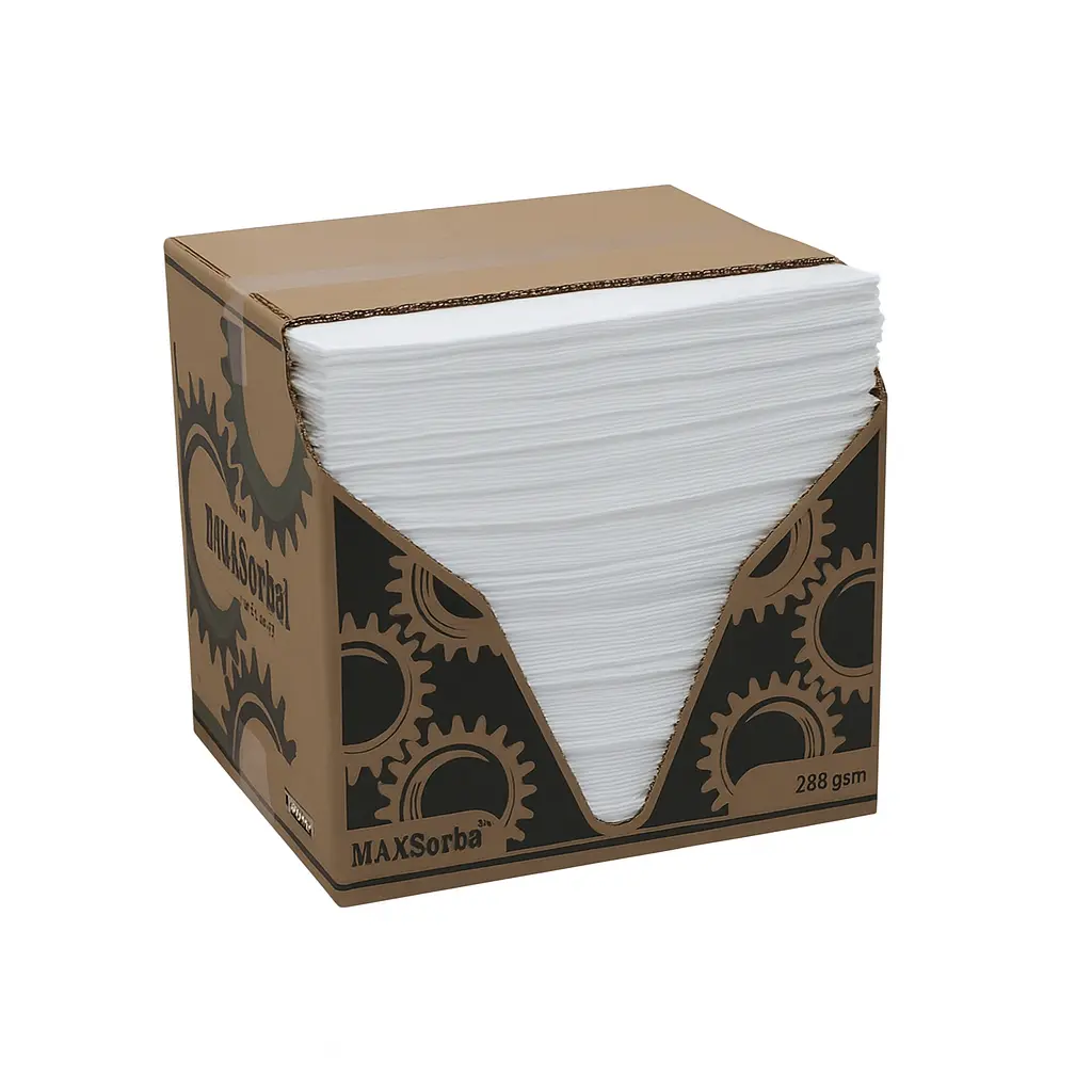 [MAX-HPH4545] 380gsm Oil & Fuel Absorbent Pads -Pack of 100