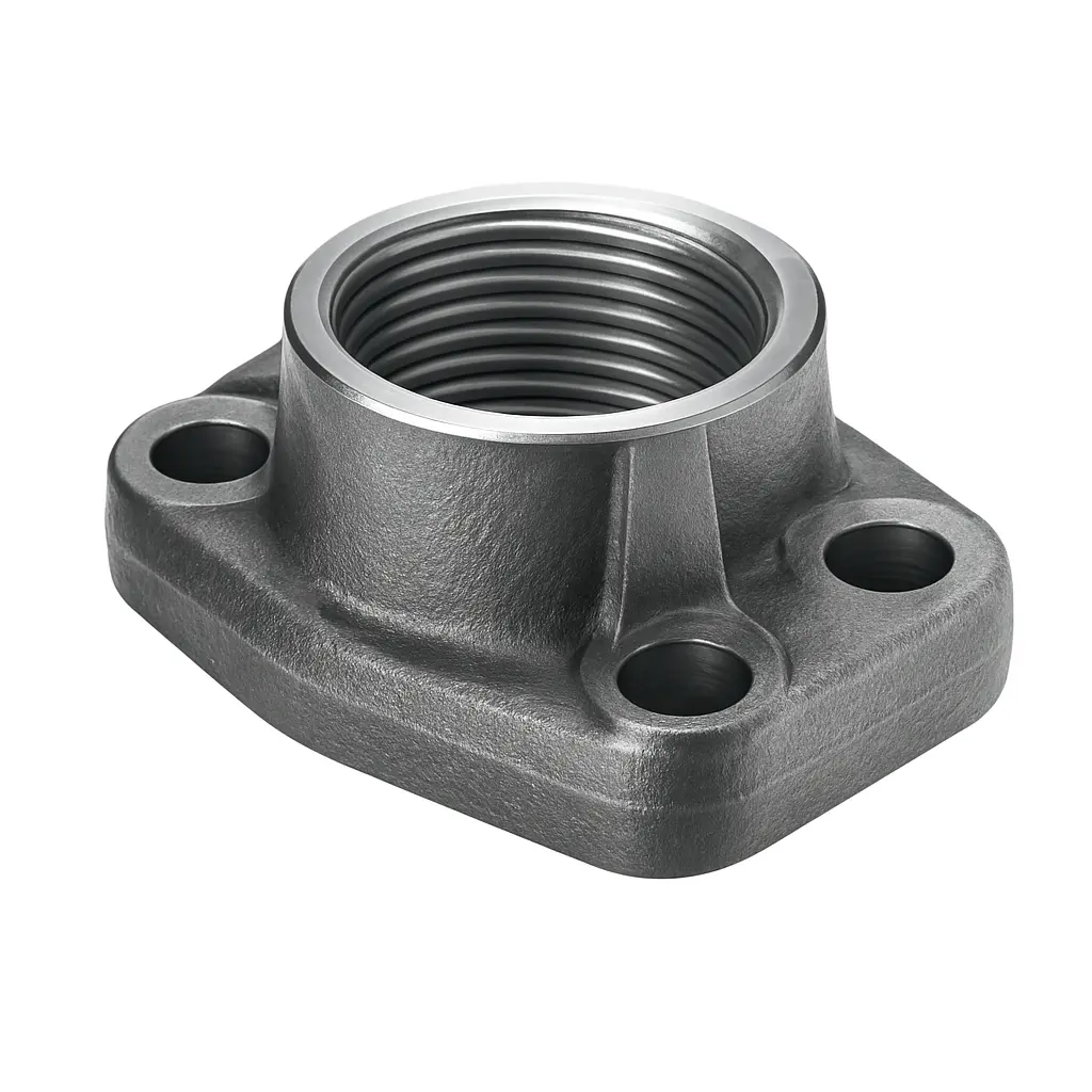 3/4" Single Part Hydraulic Flange – RTJ x BSPP Thread, 3000 PSI, Stainless Steel EN 1.4404 (316L), ISO 6162-1 / SAE J518 Type BFX-G