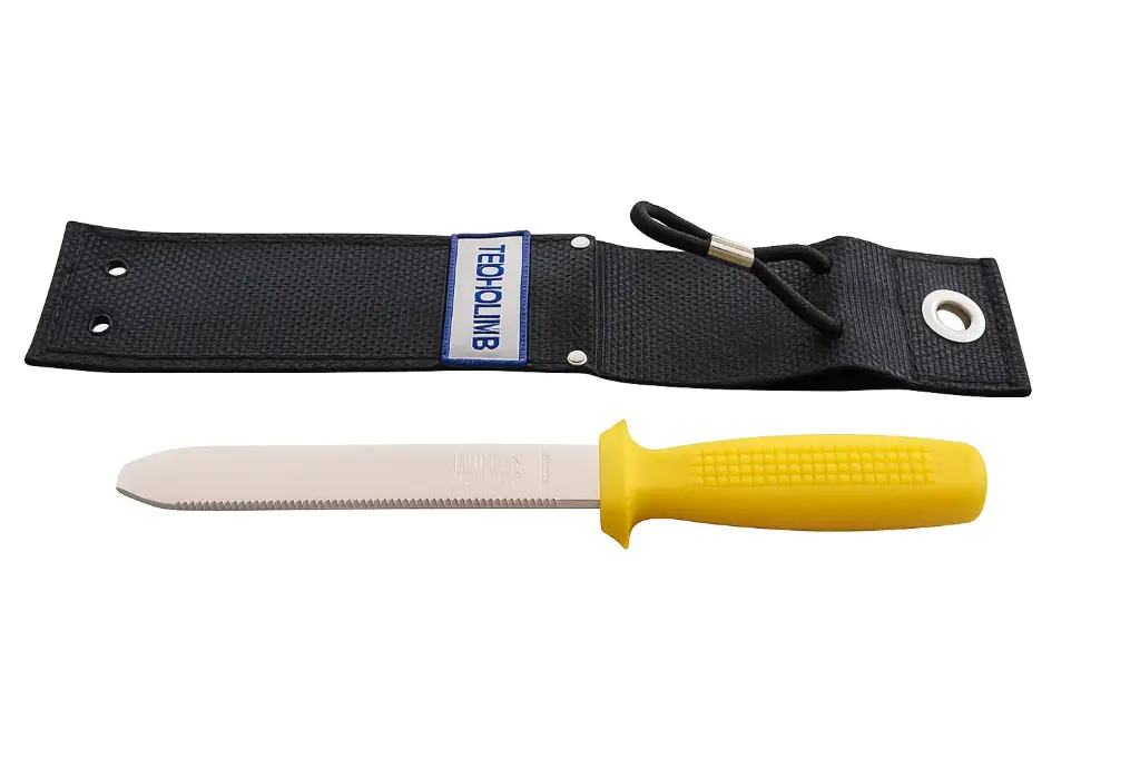 Victory Green River 16cm Diving Knife with Flexible Rubber Sheath – Blunt Tip