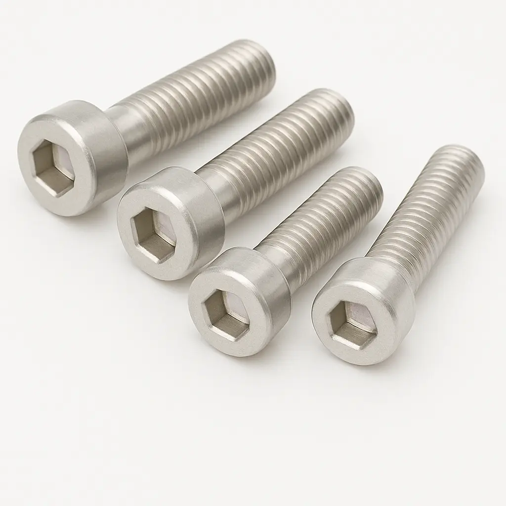3/4" Socket Head Cap Screw Set with Spring Washers – 4-Pack, ISO 4762 Grade SS304, DIN 7980