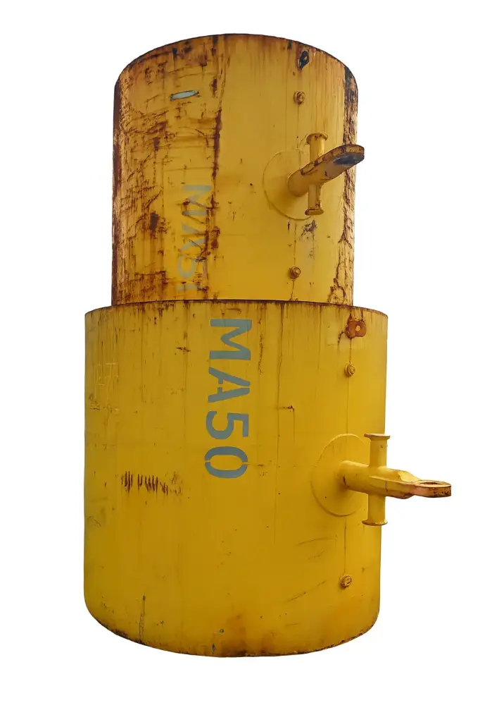 [MA50-Used] 5T Surface / Anchor Buoy – Steel Cylindrical with Top Cross Bar & Dual Padeyes c/w COC and MPI Report (Used, Foamless)