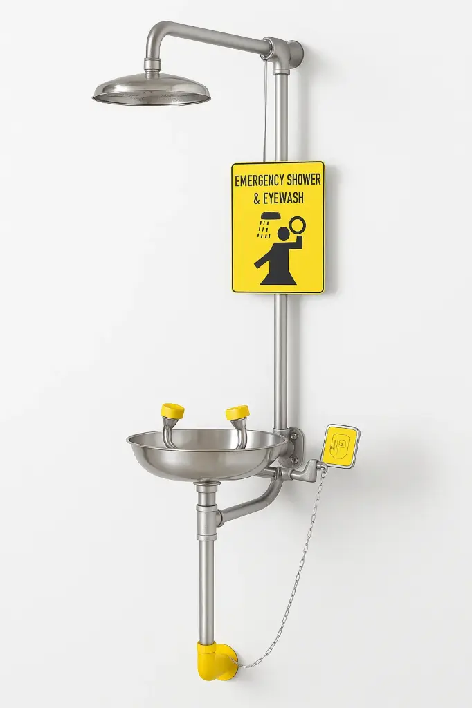 Spilldoc Combination Shower & Eyewash Station Wall Mounted