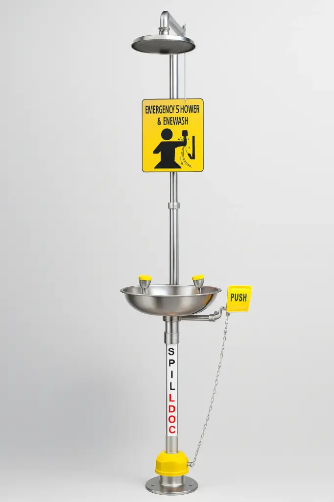 Spilldoc Combination Shower & Eyewash Station Floor Mounted