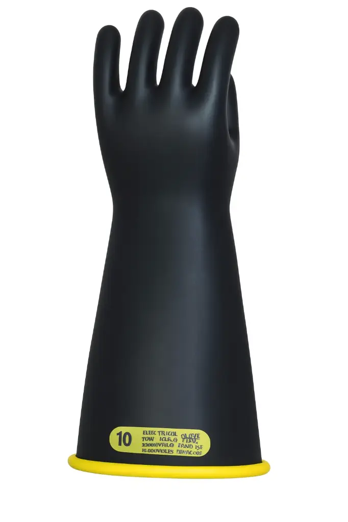 [E114YB-9] Salisbury Electrical Rubber Gloves Class 1 - 14" length, Rated 7500V, Sz 9 (Not Tested)
