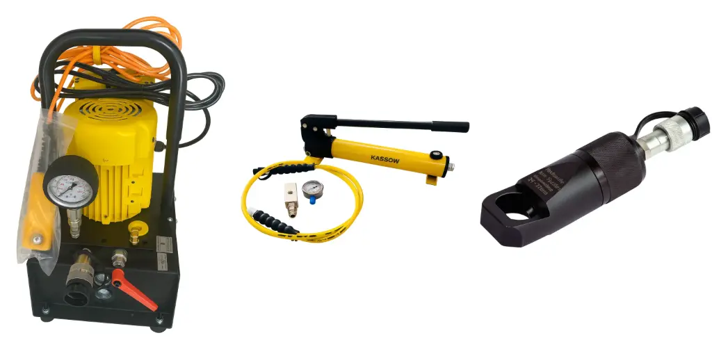 Hydraulic Nut Splitter with Electrical HPU and Hand Pump