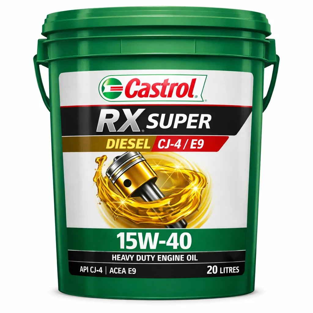 Castrol RX Super Diesel CJ-4E9 Engine Oil - 15W-40, 20 Litres