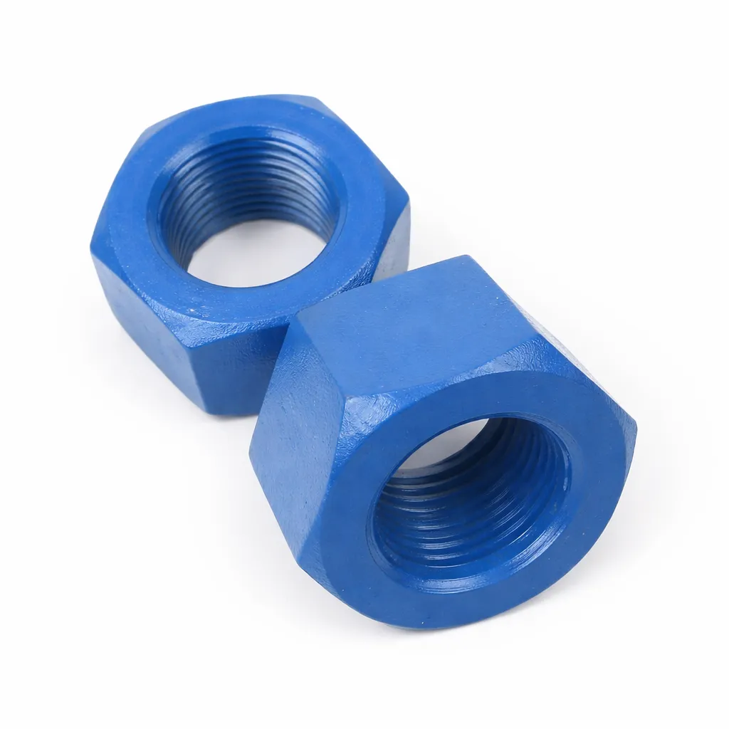 Hex Nut  3/4"-10 UNC– ASTM A194 Grade 2H – Xylan 1424 Blue Coating