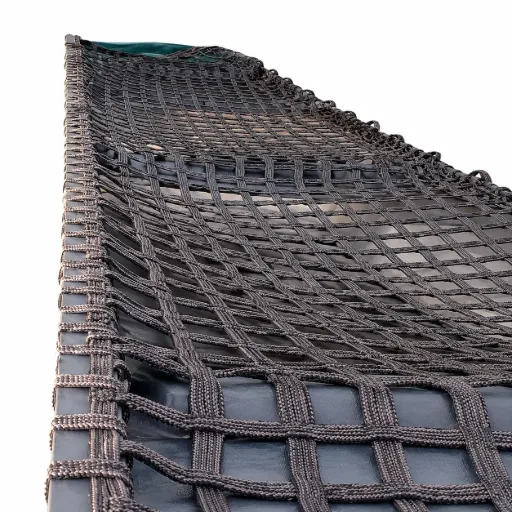PTR Holland Cargo Safety Net 4.0m x 4.0m – 16mm Perimeter Rope, 12mm Mesh Rope, 200mm Mesh, 4 x 4m Corner Tails