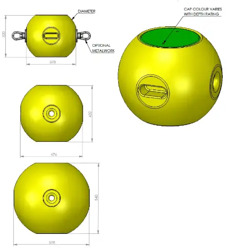 [MODSYN 59_23kg] Subsea Buoyancy 23kg WD 2000m