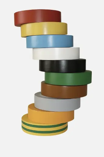 [710-00165] Rainbow PVC Tape Rolls - 0.15 x 19mm x 20m, 10 pack