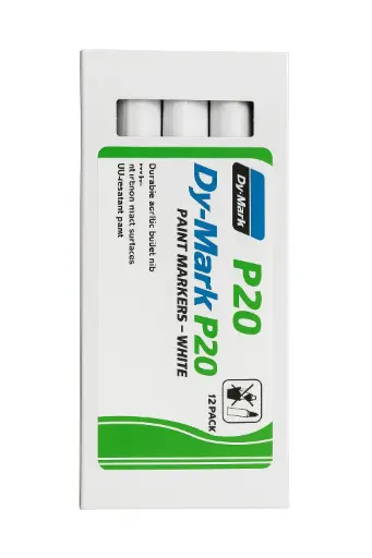 [12070011] P20 Paint Markers – White (12-Pack) (D)