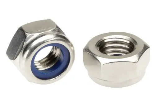 M6 Nyloc Nut – A4-80 Stainless Steel (ISO 10511)