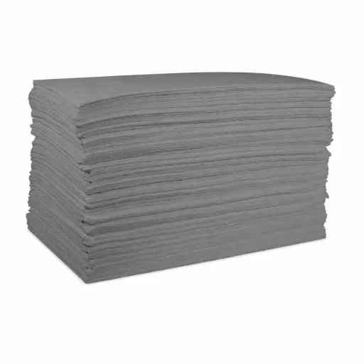 Heavy Duty General Purpose Absorbent Pads 400 x 500mm 350gsm Grey 100 Pk