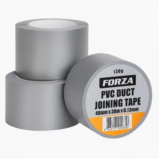 Forza PVC Duct Tape – 48mm x 30m, Silver Grey