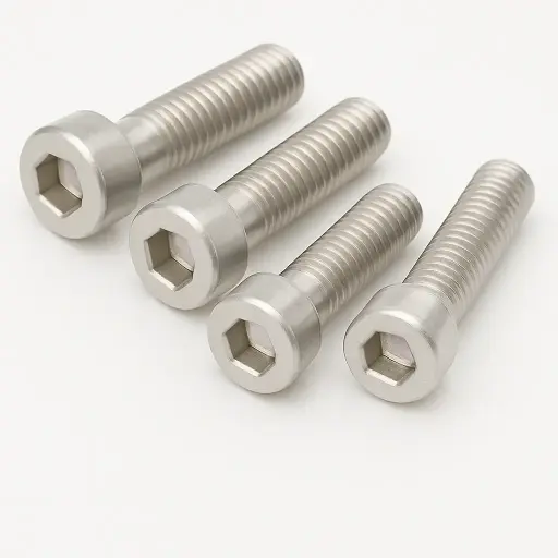 3/4" Socket Head Cap Screw Set with Spring Washers – 4-Pack, ISO 4762 Grade SS304, DIN 7980