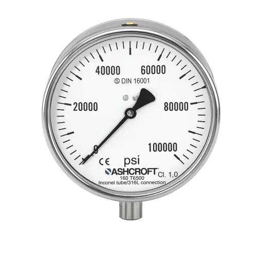 Ashcroft Gauge Model: 100-T65005L-04L-0/1000Kpa-XGR-NH Dial: 100mm 