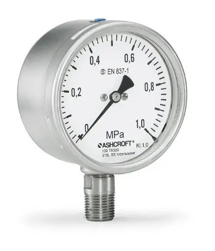 [100-T65005L-04L-0] Ashcroft 100mm Pressure Gauge – Model 100-T65005L-04L-0/100KPa-XGR