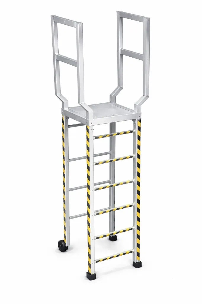 Half Height Container Access Ladder | Mobile Aluminium | AS1657