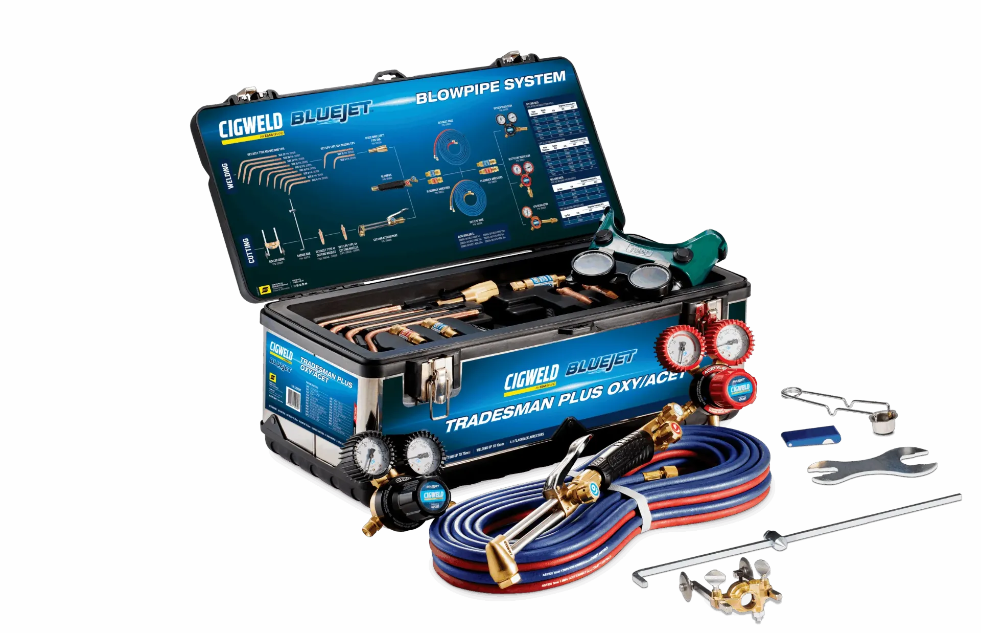 CIGWELD Oxy Acet Trade Gas Cutting And Welding Kit BLUEJET