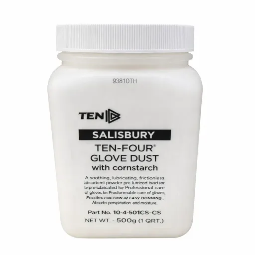 Salisbury Corn Starch Glove Dust – 500g (1 Qt), Screw-Cap Square Container – TESTED