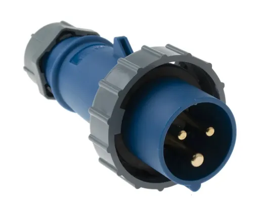 MENNEKES, AM-TOP IP67 Blue Cable Mount 3P Straight Industrial Power Connector Zone 22, 16A, 230V