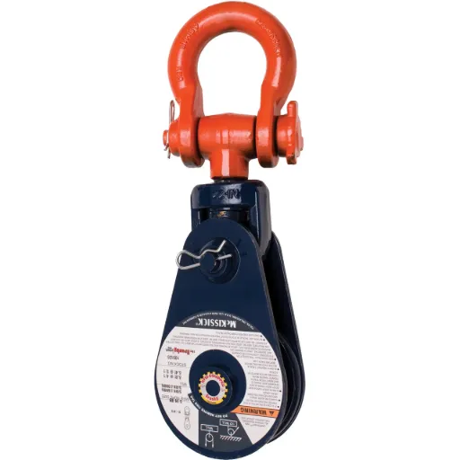 McKissick Type 435 Snatch Block – Single Sheave with Shackle (Roller Bearing)